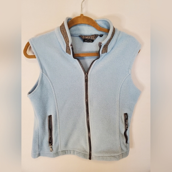 Tsunami Light Blue Fleece Vest - Picture 1 of 11